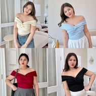 Burrata top Off-Shoulder With Front Thread (T0171)-Merryhouse