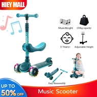 【24H SHIPING+5year warranty】scooter for kids 3 to 6 years old with music folding scooter for kids boys and girls toy car gift for kids can be folded fast delivery COD kids scooter 5cm light wheel+music