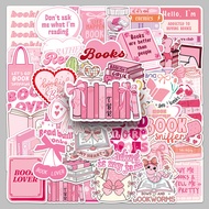10/50 Pink Reading Stickers Reading Enthusiasts Hand Account Guka Decorative Materials