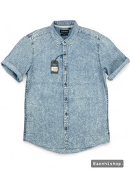 Áo Sơ Mi Nam Tay Ngắn Antony Morato Washed Denim Shirt - Size M-L