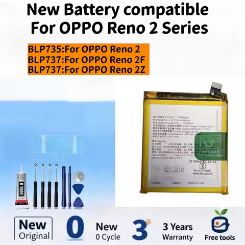 New Battery compatible For OPPO Reno 2 BLP735 / Reno 2F BLP737 / Reno 2Z BLP737 Mobile Phone Batteri