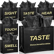 Sweetude 5 Pcs Gift Bags for Him Her Five Senses Gift Bag with Handles and Tissue Paper Non Woven To