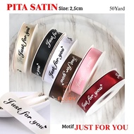 FLOPY [ 50 Yards ] Just For You Satin Ribbon Satin Ribbon/ Gift Ribbon/