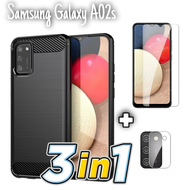 PROMO Case Samsung Galaxy A02s / M02s Samsung Galaxy A02 / M02 PAKET 3IN1 Terbaru Case IPAKY Carbon NEW! Free Pelindung Layar &amp; Kamera Clear