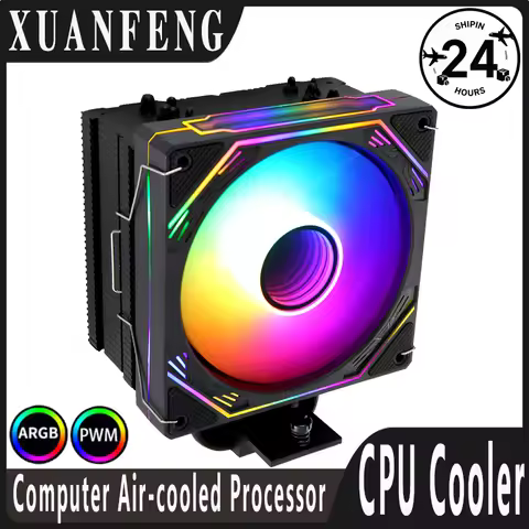 XUANFENG ARGB Cooler Processor Used for LGA2011 1200 1700 4 Heat Pipe Cooling CPU Fan 120mm Compatib