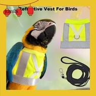 [JU] Durable Bird Leash Reflective Bird Leash Bird Flight Harness Vest with Leash for Parrots Cockat
