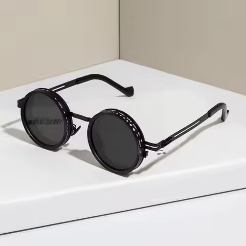 Clarity 9 Level Dimming Fishing Sunglasses Opposed Lenses with Glasse Case Adjustable Sunglasses Rou