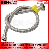 Sus 304 Flexible Woven HOSE 50CM Bidet 50CM Hot Cold Flexible HOSE WATER HEATER STAINLESS STEEL WATER Pipe SINK Bidet TOILET WC SHOWER STAINLES Flexible STAINLESS STEEL Flexible Woven SINK Brass HOSE