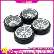 4Pcs Hard Plastic Drift Tire Tyre Metal Wheel Rim for  284131 K969 K989 P929 Mini-Z 1/28 RC Car Upgr