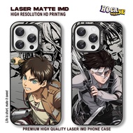 HP Attack On Titan HC612 IMD Redmi Note 14 13 12 11 10 9 9A 9C 10A 10C Premium Matte Black Casing Gl