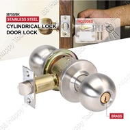 587SS VRSAFE Cylindrical Door Lock Lock Set Stainless Steel Door Knob Lock House Room Door Safety Lo