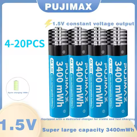 4-32PCS New High Performance Rechargeable Lithium Battery AA1.5V Rechargeable Battery Camera Game Co