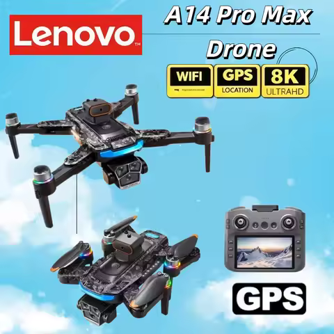 Lenovo 8K A14 Pro Max GPS Brushless Three Camera Obstacle Avoidance Foldable Quadcopter RC with scre