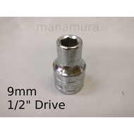 Socket 9mm 1/2" Dr. Drive 6point 9mm