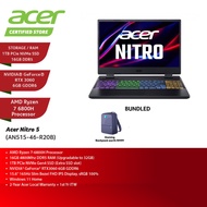 Acer Nitro 5 AN515-46-R20B 15.6" FHD 165Hz Gaming Laptop ( Ryzen 7 6800H, 16GB, 1TB SSD, RTX3060 6GB, W11 )