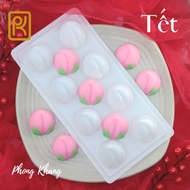[Real photo] Phong Khang PP plastic mold for making jelly in the shape of 8 small peaches