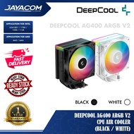 DeepCool AG400 ARGB V2 CPU Air Cooler – Black / White (Intel LGA1851/1700/1200/115X | AMD AM5/AM4)