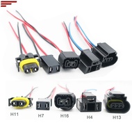 1Pcs H4 H7 H11 H13 H16 5202 Female Adapter Sockets pigtail Wiring Harness Connector Holder Plug For 