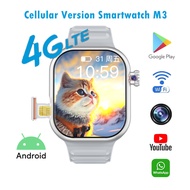 4G Android Smart Watch With SIM Card And WiFi B29 Cellular Version Smartwatch M3 With Rotating Camer