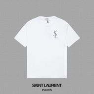 YSL Short Sleeve T-Shirt - Couple Style, Loose Fit, Comfortable Logo Print
