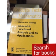 English books Geometric Functional Analysis and its Applications》 Second-hand