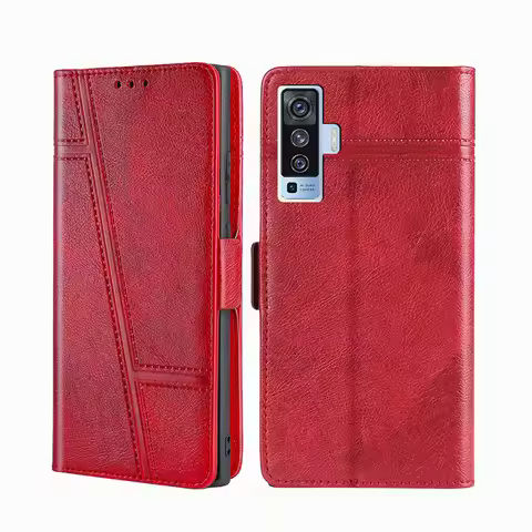 Luxury Protective Leather Flip Case For Vivo Y76 Y76S Y77 Y77E Y91 Y93 Y95 Y78 Plus Y93 Lite Y100 5G