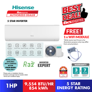 [Free Ship + WIFI MODULE] Hisense TUGS R32 5 Star Inverter Aircond AI10TUGS / AI13TUGS /AI20TUGS/ AI