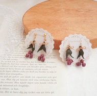 鬱金香花束 耳夾 (耳針)