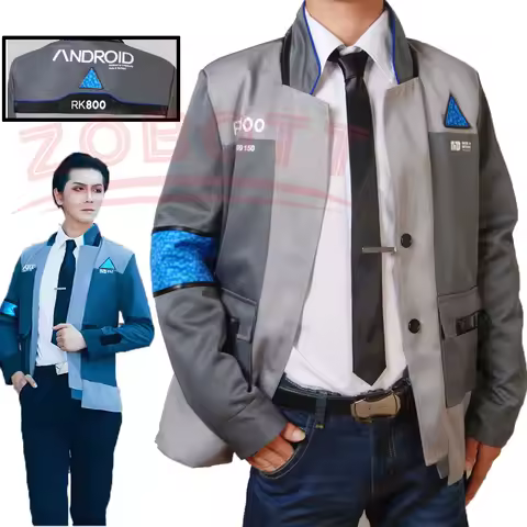 Anime Detroit Become Human Connor Cosplay Costume Coat Connor Cosplay Uniform Men Women Jacket RK800