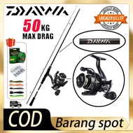 DAIWA Fishing Reel Fishing Rod Set Spinning Reel Rod 1 Set Surf Reel Jigging Rod Joran Pancing