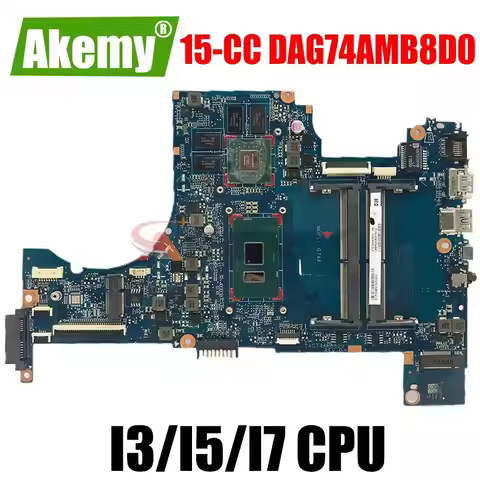 For HP PAVILION 15-CC 15T-CC 15-CC050WM Motherboard 926275-601 G74A DAG74AMB8D0 with i5-7200U I5-825