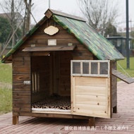 HY-6/Rainproof and Waterproof Outdoor Solid Wood Carbonized Wood Four Seasons Universal Dog House Cat House Doghouse Cat