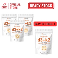 Vitamin D3 5,000 IU + K2 -7 100 mcg, 180 Softgels 2-in-1 Bone, Immune & Heart Support | Easy to Swal