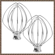 (JPTZ) 2 Pack Stainless Steel Wire Whip Mixer Attachment for K45WW Flour Cake Balloon Whisk Egg Crea