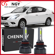 สำหรับNissan Almera N17 (ปี 2012 - 2020) หลอดไฟหน้าLEDด้านหน้า 6000K 12V-24V Bright White Qty2 รับปร
