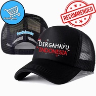 Fazhiionin DIRGAHAYU INDONESIA Trucker Hat - DIRGAHAYU INDONESIA Logo Distro Hat - DIRGAHAYU INDONES