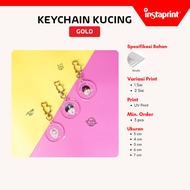 GANTUNGAN Acrylic cat Gold 3 mm key chain, custom key chain, cat key chain gift