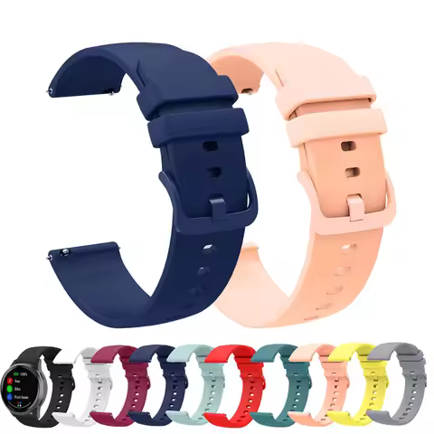 Silicone Strap for Garmin Vivoactive 6 5 3 Music Band 20mm Bracelet for Forerunner 245 245M 645 645M