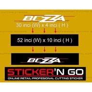 STICKER CUTTING CUSTOM WINDSCREEN BEZZA DESIGN