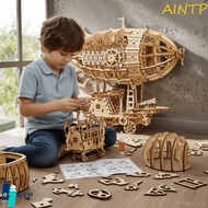 AINTP 3D Wooden Puzzle, Wooden Construction Hand Craft Airship Model, Toy Construction 3D Puzzle Mec