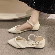 kasut sandal perempuan sandal perempuan bertutup Kasut wanita 2024 musim bunga baharu versi Korea sa