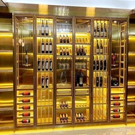 Stainless Steel Liquor Basement Red Wine Cabinet Luxury Wine Rack Constant Humidity Wine Cellar Vill
