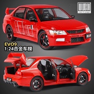 1:24 Scale Mitsubishi EVO 9 Diecast Alloy Pull Back Car Collectable Toy Gifts for Children