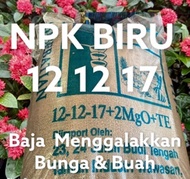10kg 💥Baja NPK Blue 12 12 17 / Baja Menggalakkan Pengeluaran Bunga/Buah / Baja Bunga / Baja Buah / Baja Butiran/ Fertil