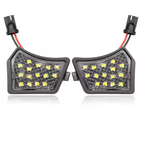 2PCS LED Under Mirror Puddle Light For Volvo V40 V50 V60 V70 MK3 C70 MK2 XC90 XC70 Jaguar XK XF Unde