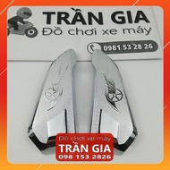 Ốp gác để chân sau nhỏ xe Sh 350i Sh350 Sh350i 350 năm 2022 2023 2024 xi inox carbon cacbon - phụ ki