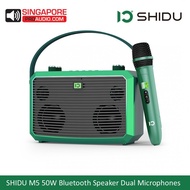 SHIDU M5 Portable 50W High Power Bluetooth 5.0 Speaker With x2 UHF Wireless Microphone