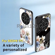 For REDMI 17C 4G Xiaomi Redmi 17c Redmi17C REDMI 17 C 4G 5G Casing 2026 flower Paint Glass Phone Cas
