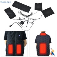THECEDARS USB Electric Heated Jacket, 4 in1 5V 2A Heating Pad, Durable Foldable Washable 3 Gear Leve