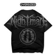 Nightmare BLACK OVERSIZE T-Shirt | Vejagraphic OVZA4928